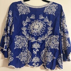 Anthropologie Solitaire women’s blouse, Blue, size M